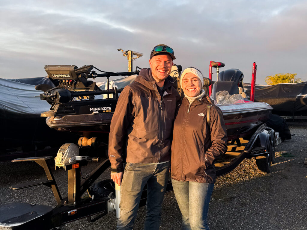 International guests before a private Lake Biwa bass fishing trip