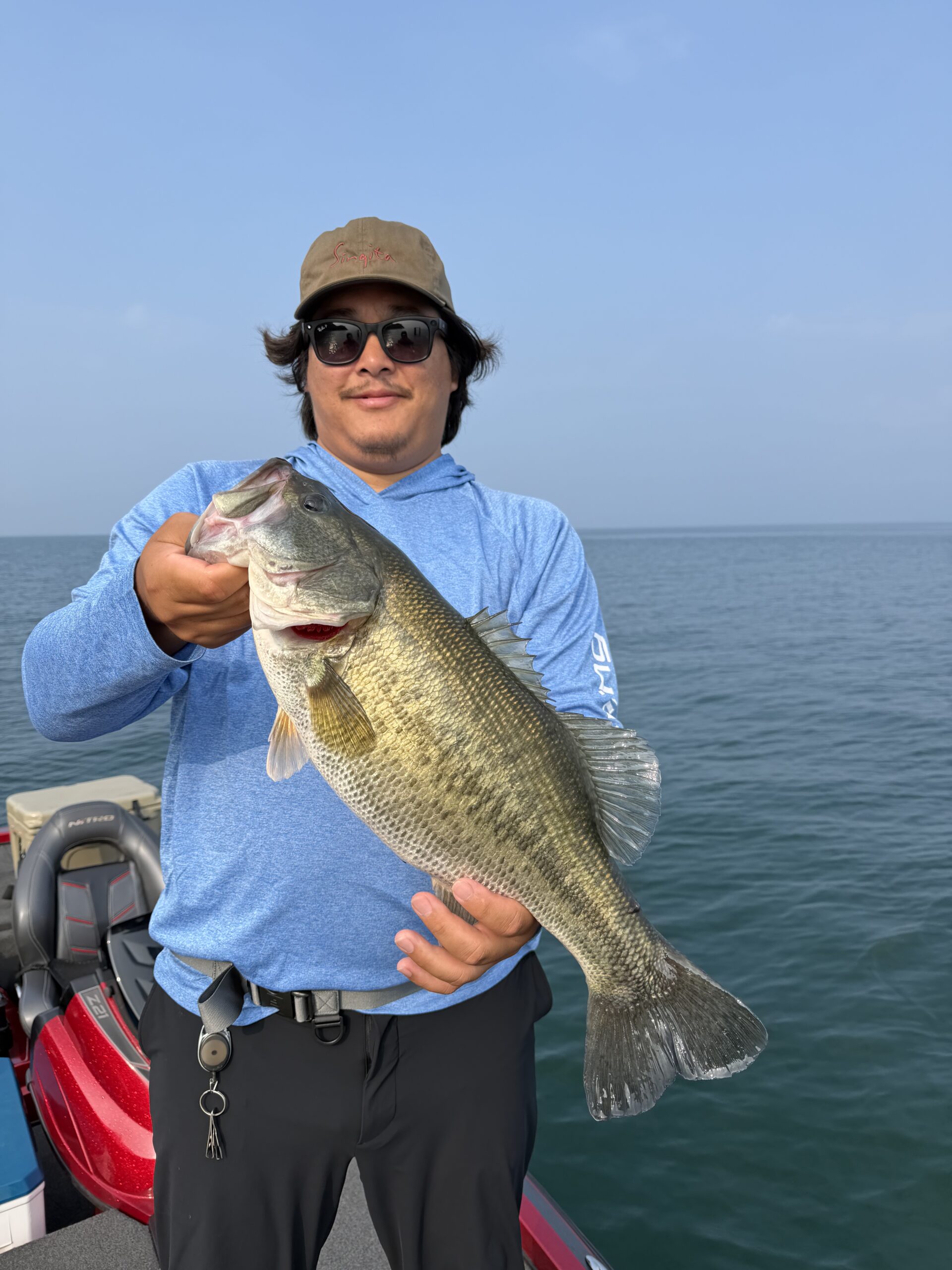 Largemouth bass caught with a JBFA guide on Lake Biwa, 2026-07-22