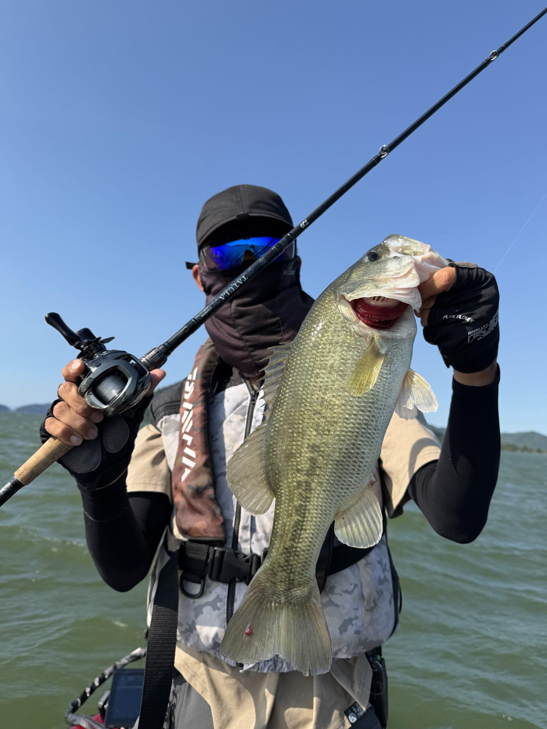 Largemouth bass caught with a JBFA guide on Lake Biwa, 2026-07-23