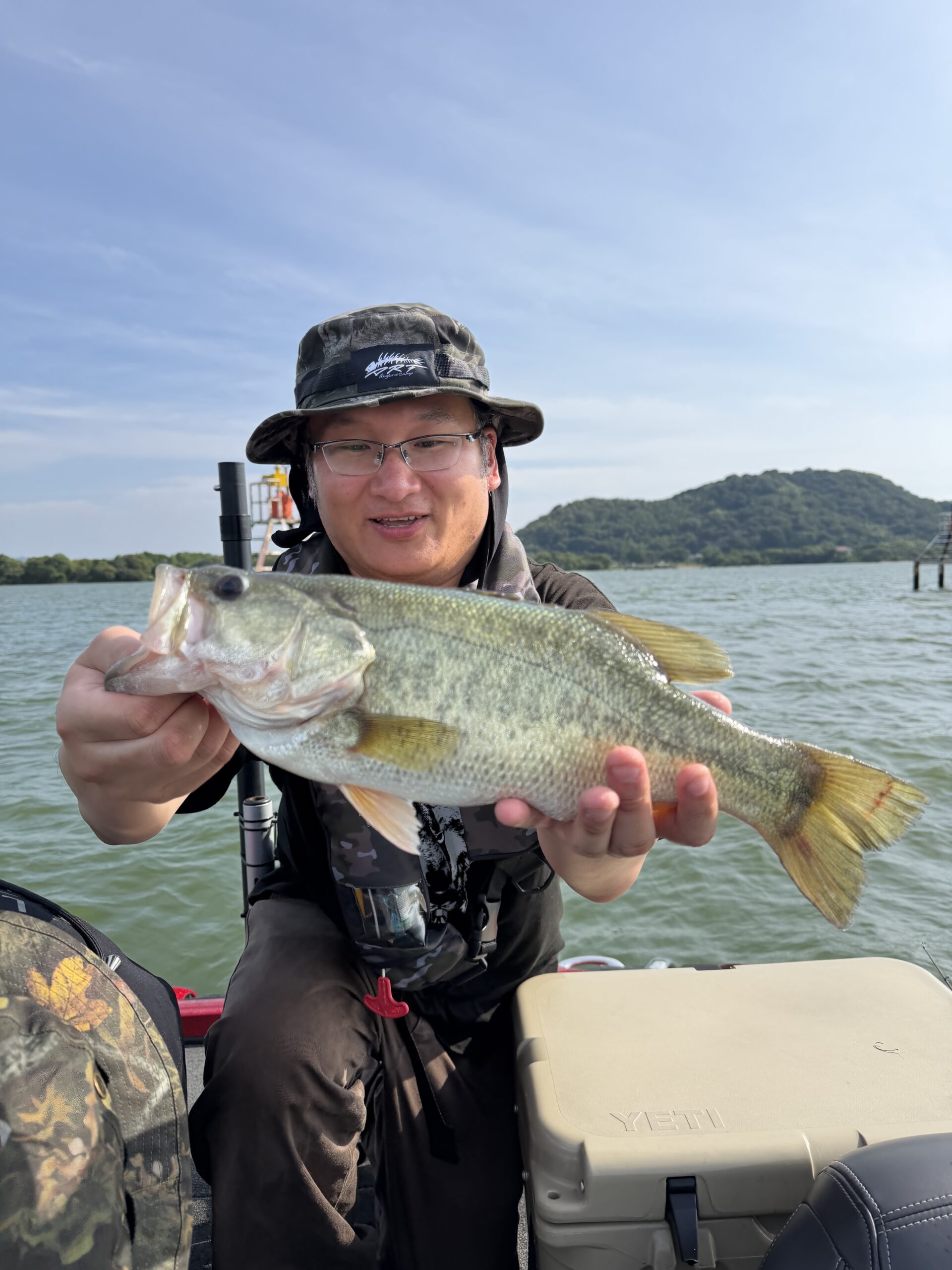 Largemouth bass caught with a JBFA guide on Lake Biwa, 2026-07-31
