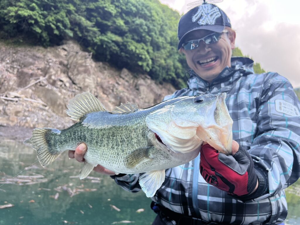 Scenery of Lake Ikehara, one of Japan's best bass fishing lakes