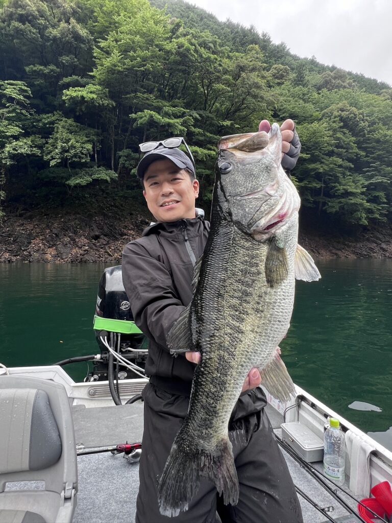 Scenery of Lake Ikehara, one of Japan's best bass fishing lakes