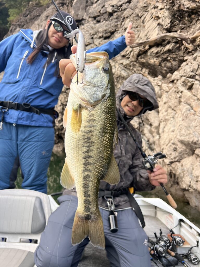 Scenery of Lake Ikehara, one of Japan's best bass fishing lakes