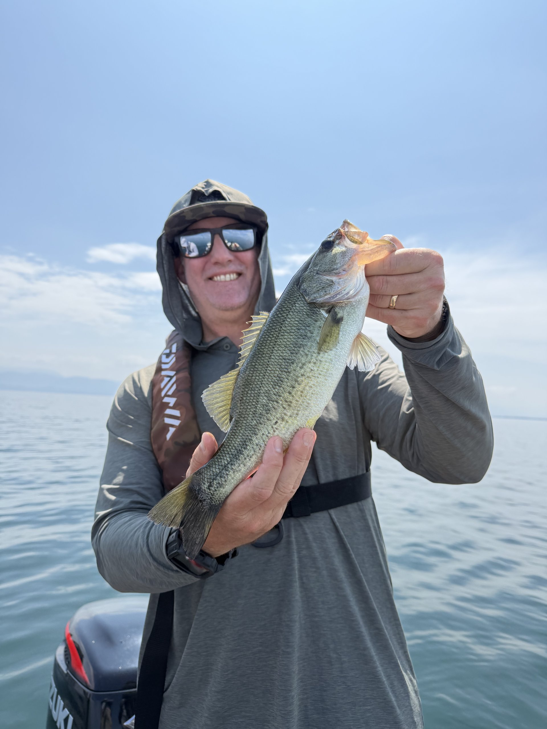Largemouth bass caught with a JBFA guide on Lake Biwa, 2026-08-01