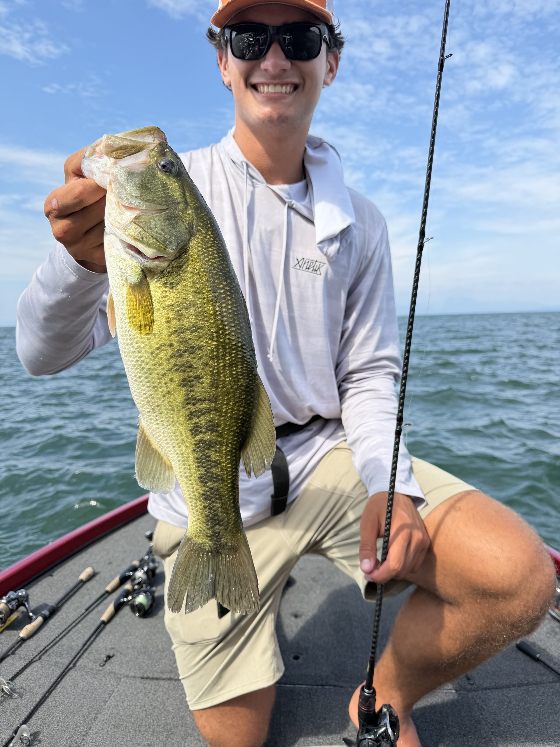 Largemouth bass caught with a JBFA guide on Lake Biwa, 2026-08-01