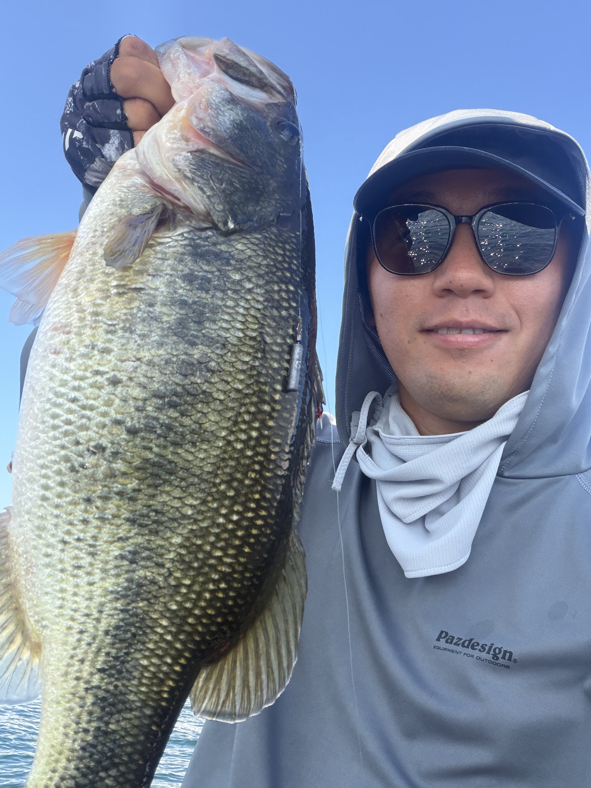 Largemouth bass caught with a JBFA guide on Lake Biwa, 2026-08-21