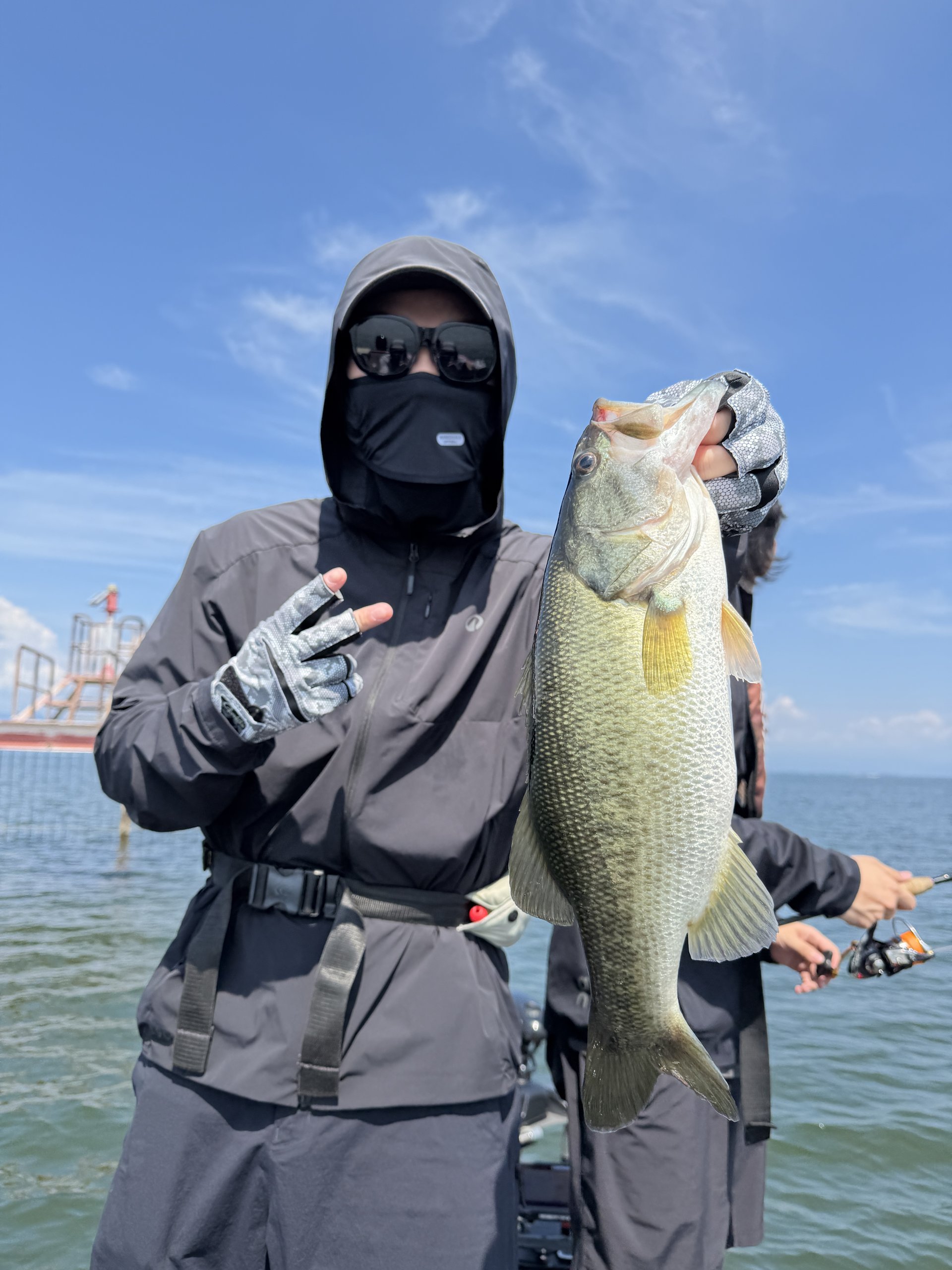 Largemouth bass caught with a JBFA guide on Lake Biwa, 2026-08-22