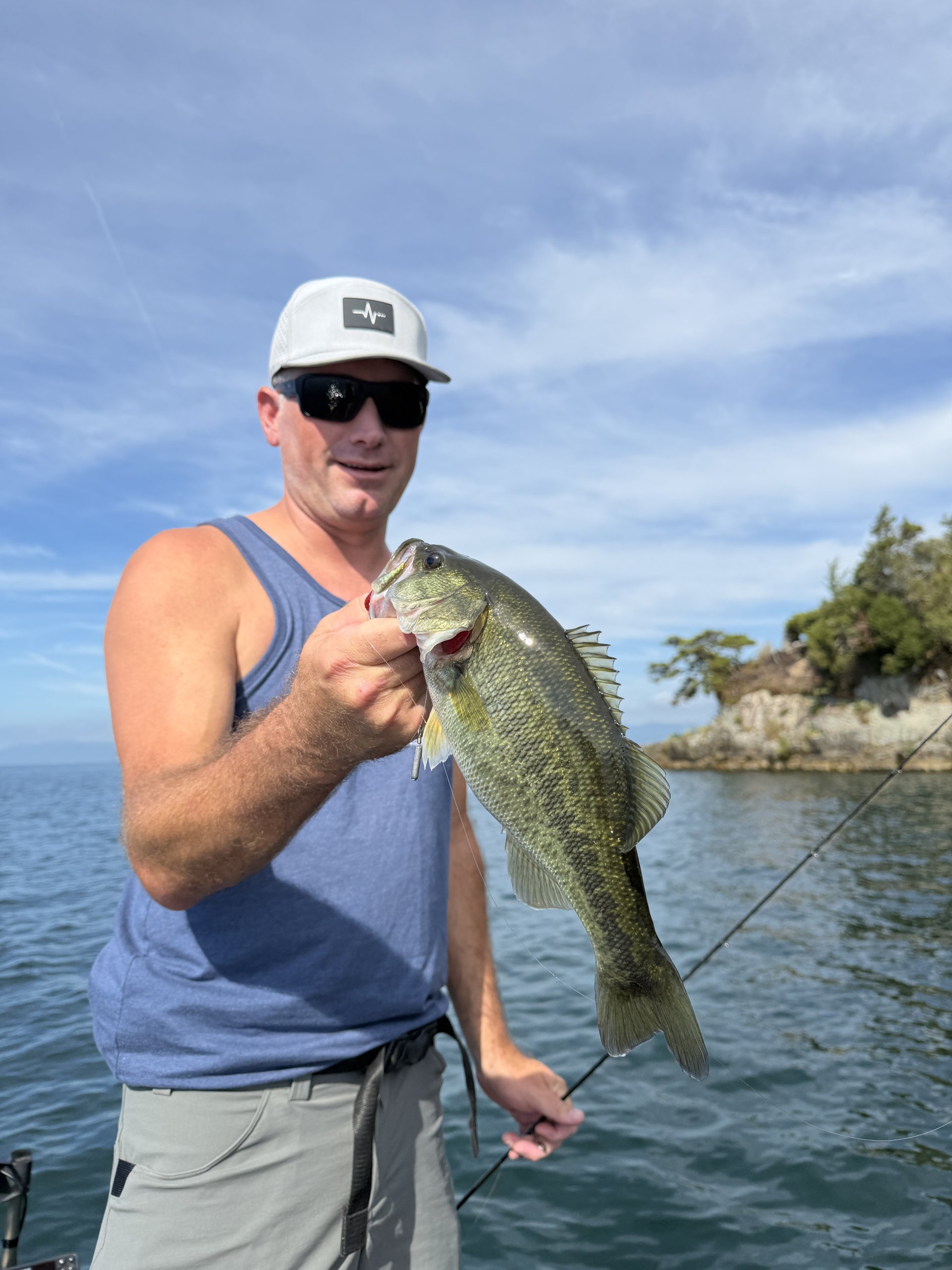 Largemouth bass caught with a JBFA guide on Lake Biwa, 2026-08-26