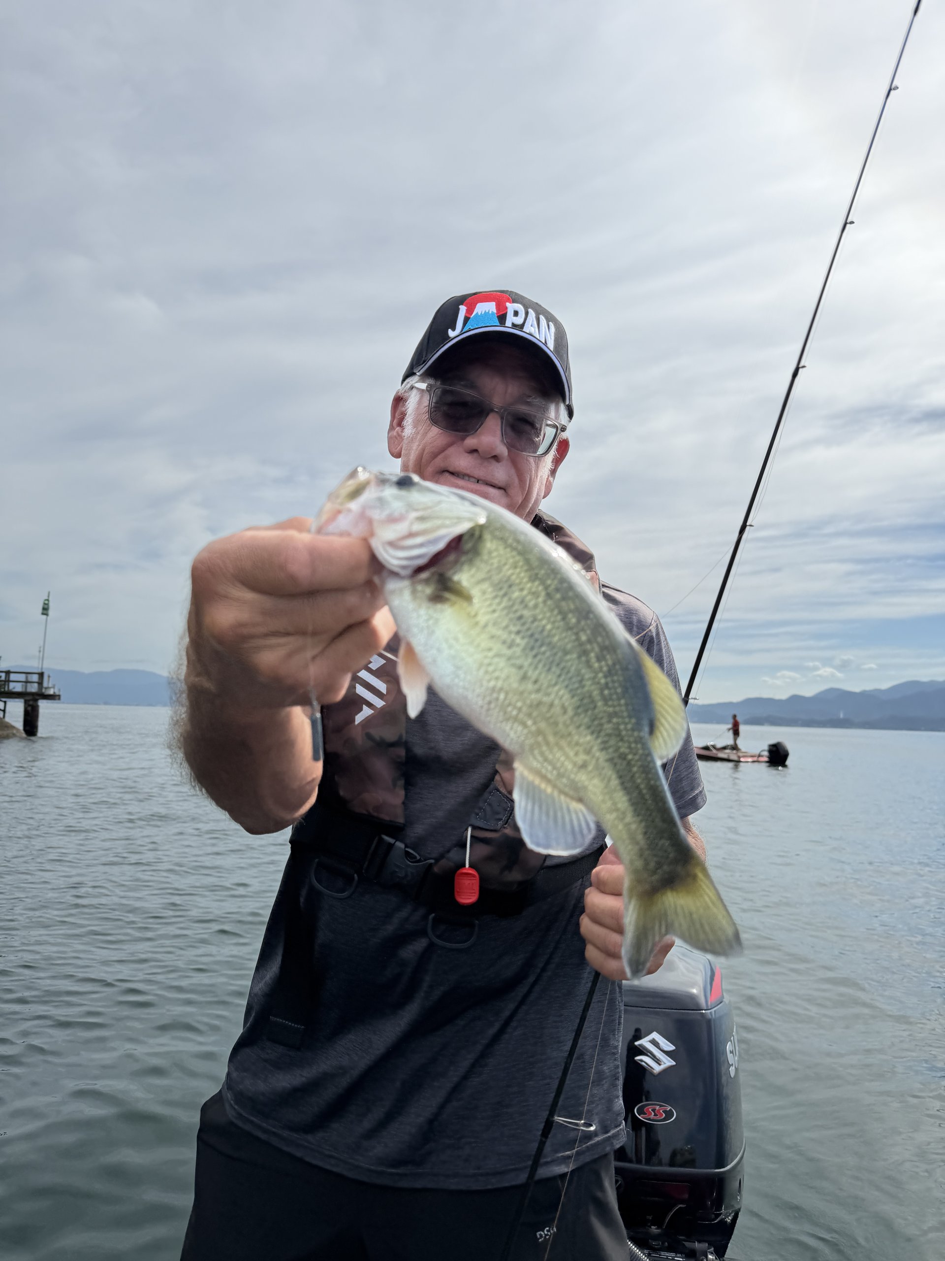 Largemouth bass caught with a JBFA guide on Lake Biwa, 2026-08-26