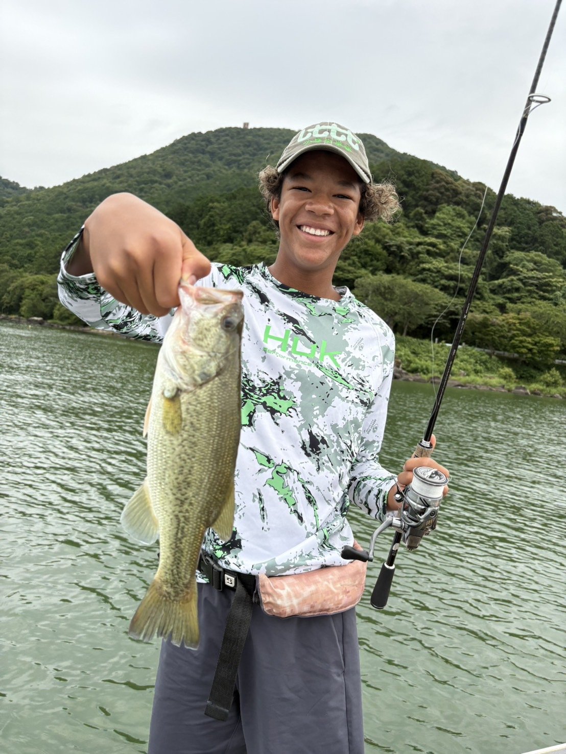 Largemouth bass caught with a JBFA guide on Lake Biwa