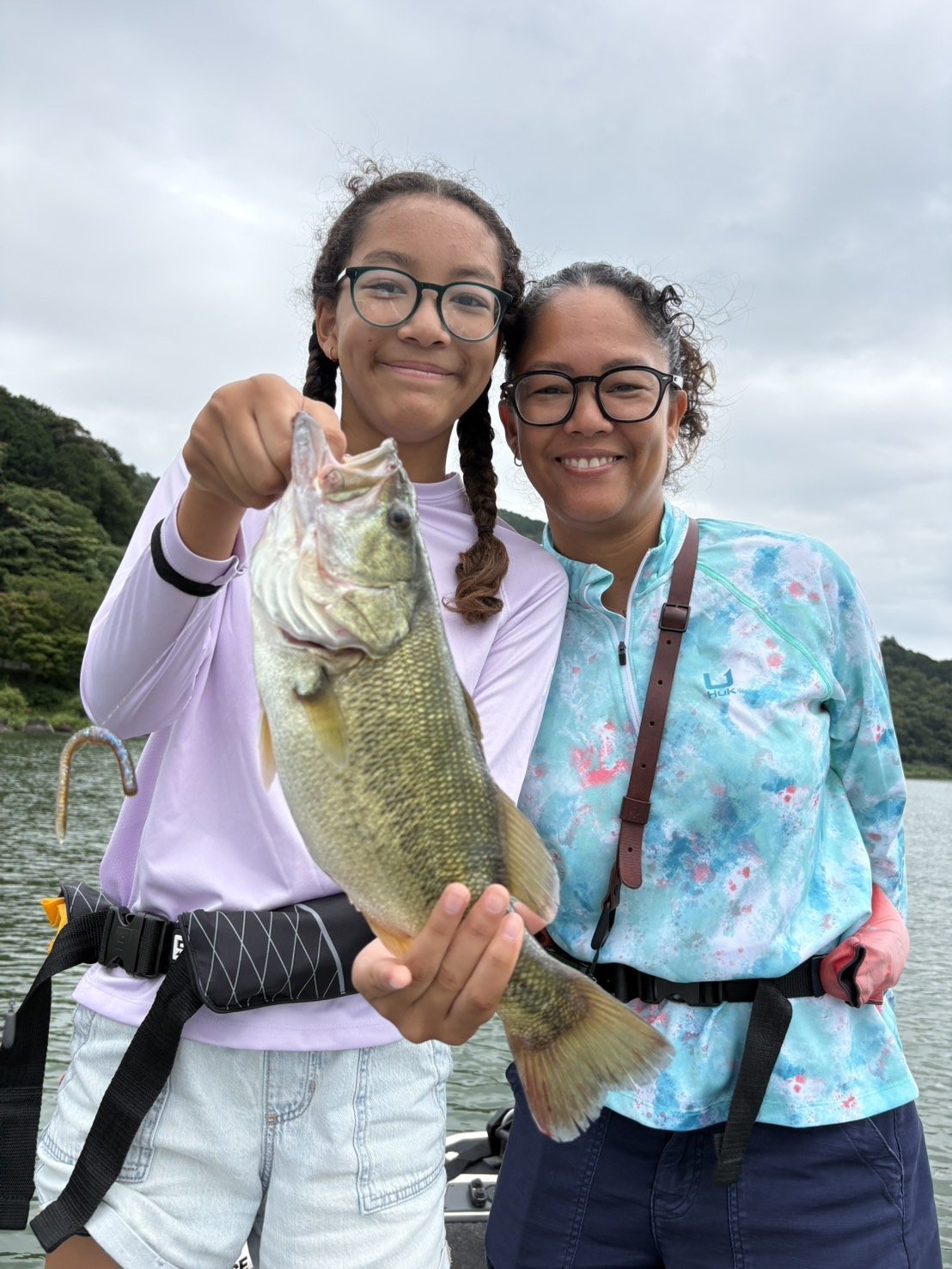 Largemouth bass caught with a JBFA guide on Lake Biwa