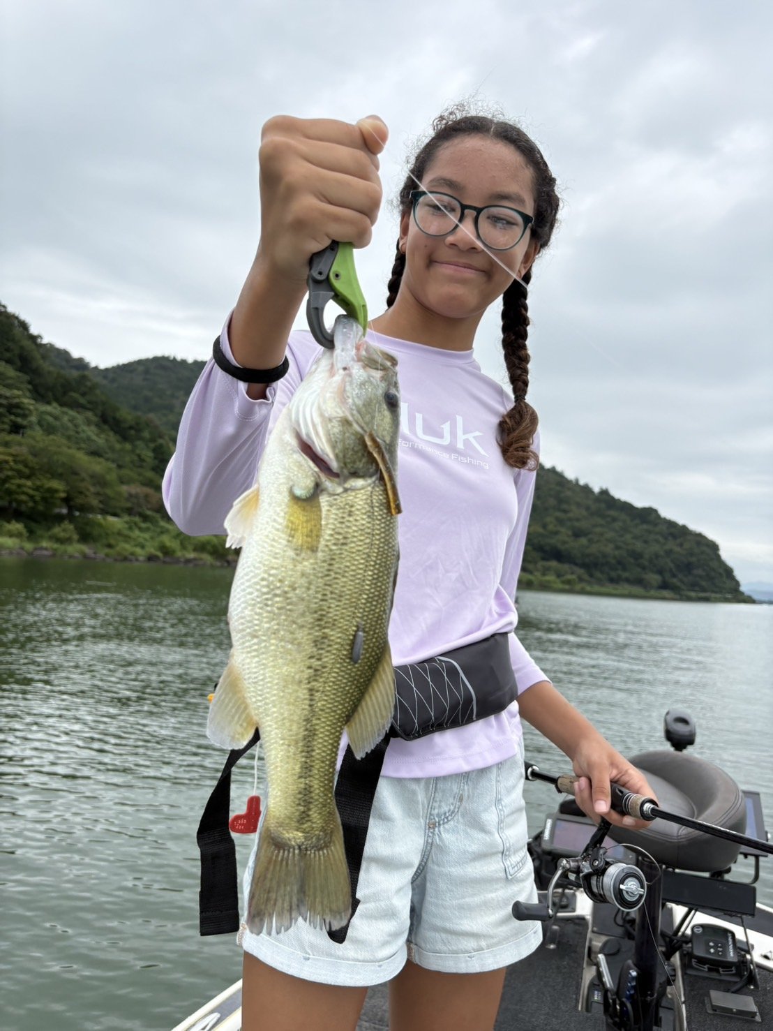 Largemouth bass caught with a JBFA guide on Lake Biwa