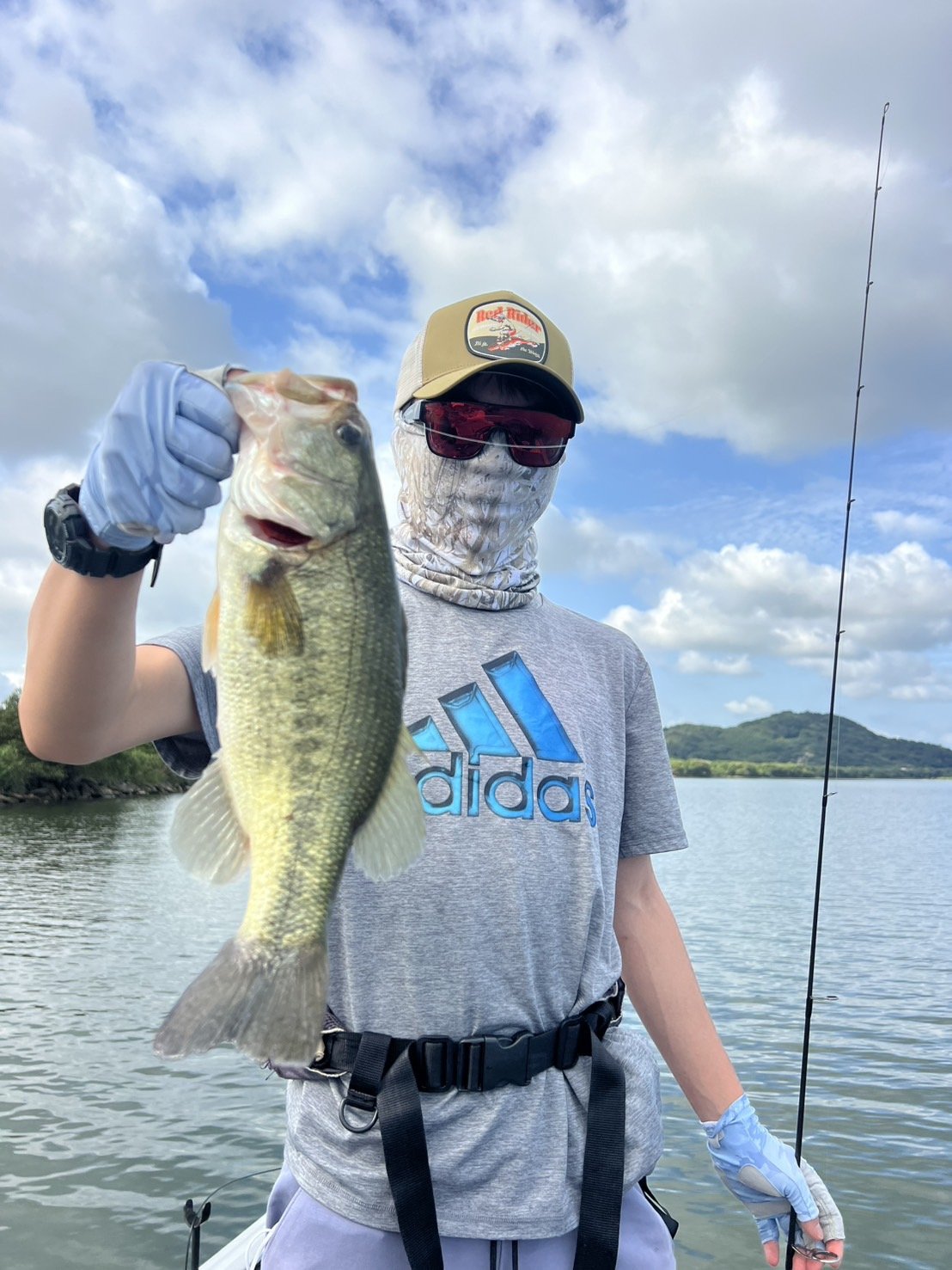 Largemouth bass caught with a JBFA guide on Lake Biwa