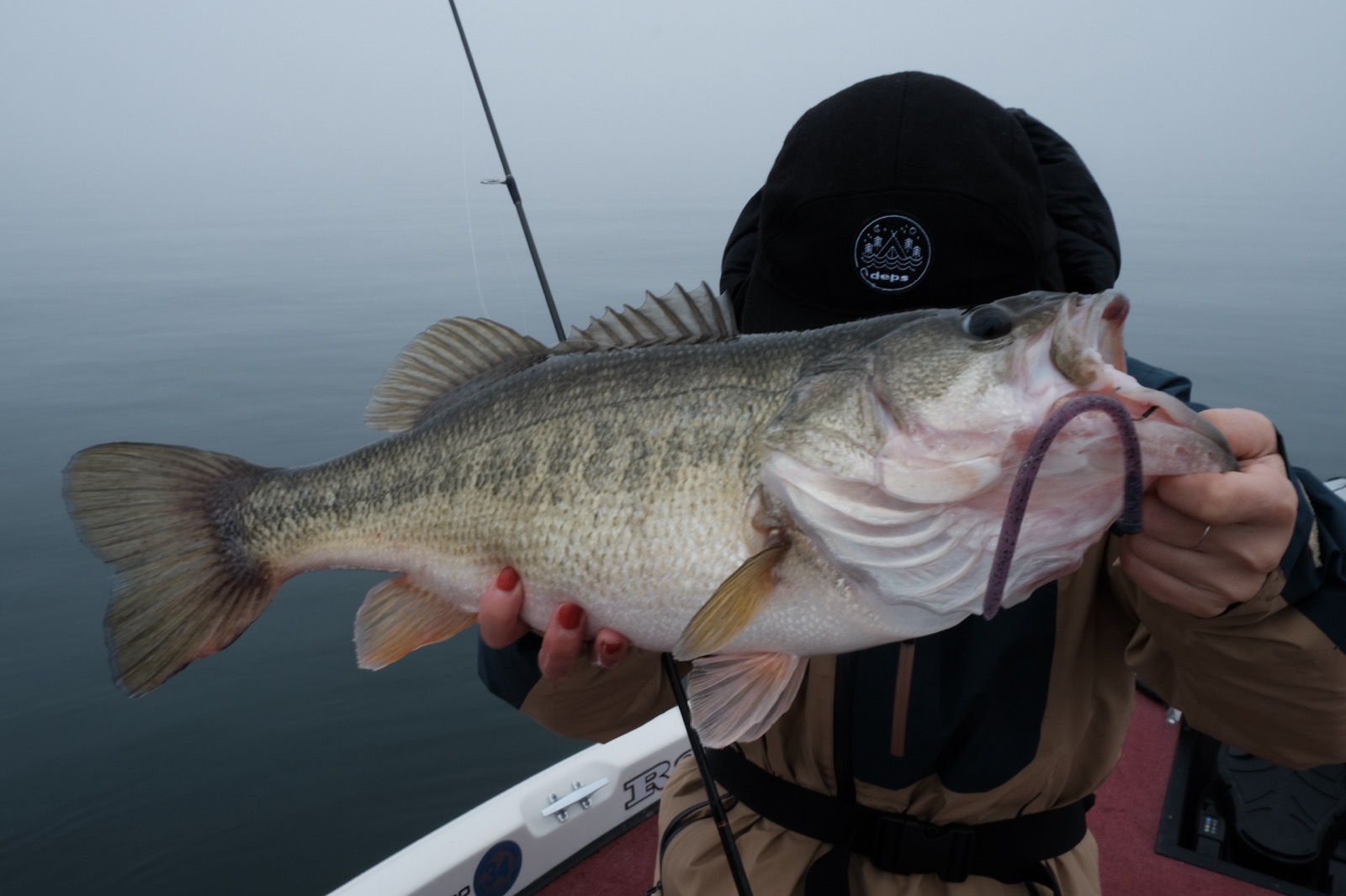Cold water Lake Biwa bass caught on a neko rig